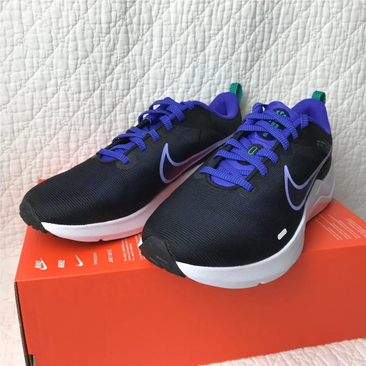 Nike shoes - Nike Downshifter 12 - Downshifter - DD9294-003 - black/light thistle lapis 6