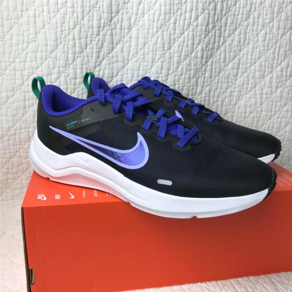 Nike shoes - Nike Downshifter 12 - Downshifter - DD9294-003 - black/light thistle lapis 7