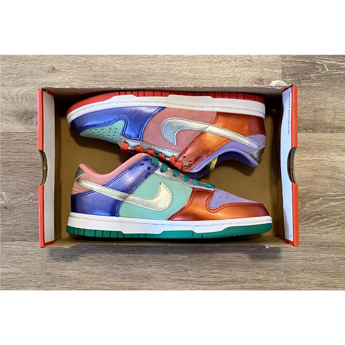 Nike Dunk Low SE `sunset Pulse` Silver Multicolor DN0855-600 Women`s 6