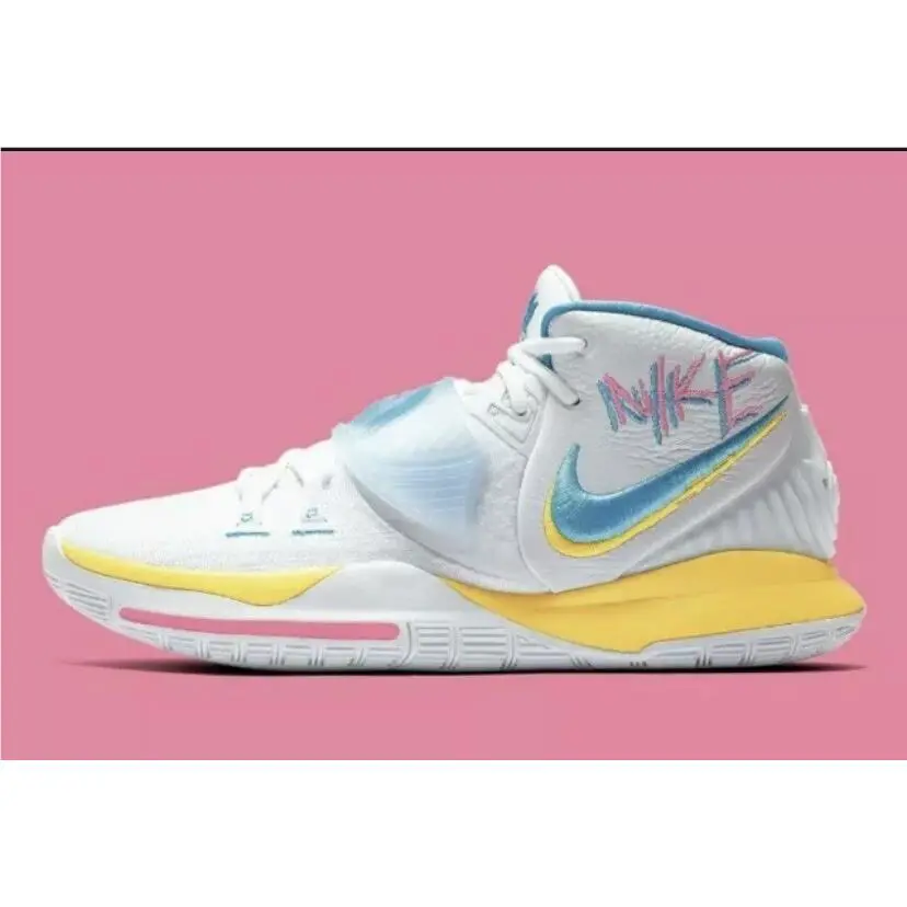 Nike Kyrie Irving 6 Retro 90’s Neon Grafitti BQ4630 101 Size 18 White/blue Elec