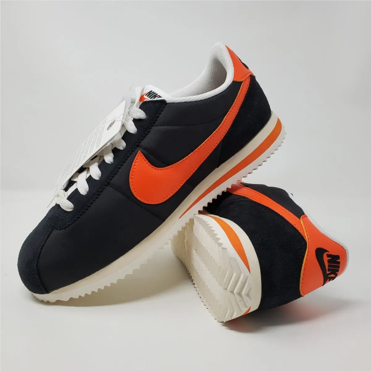Nike Cortez Txt Sneakers Shoes Black/safety Orange HF0263-003 Men`s Size 8