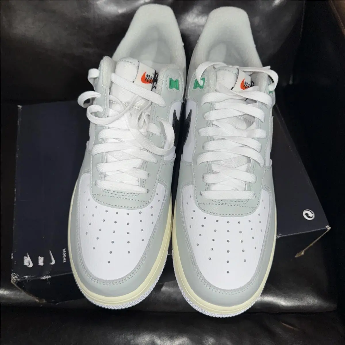 Nike shoes - Nike Air Force 1 - Air Force - White/Grey/Black, Main: White 0