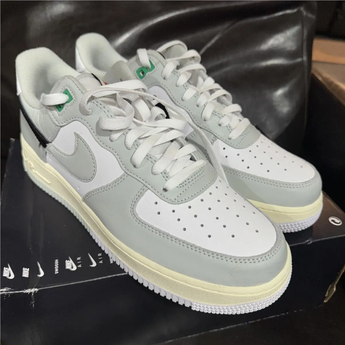 Nike shoes - Nike Air Force 1 - Air Force - White/Grey/Black, Main: White 1