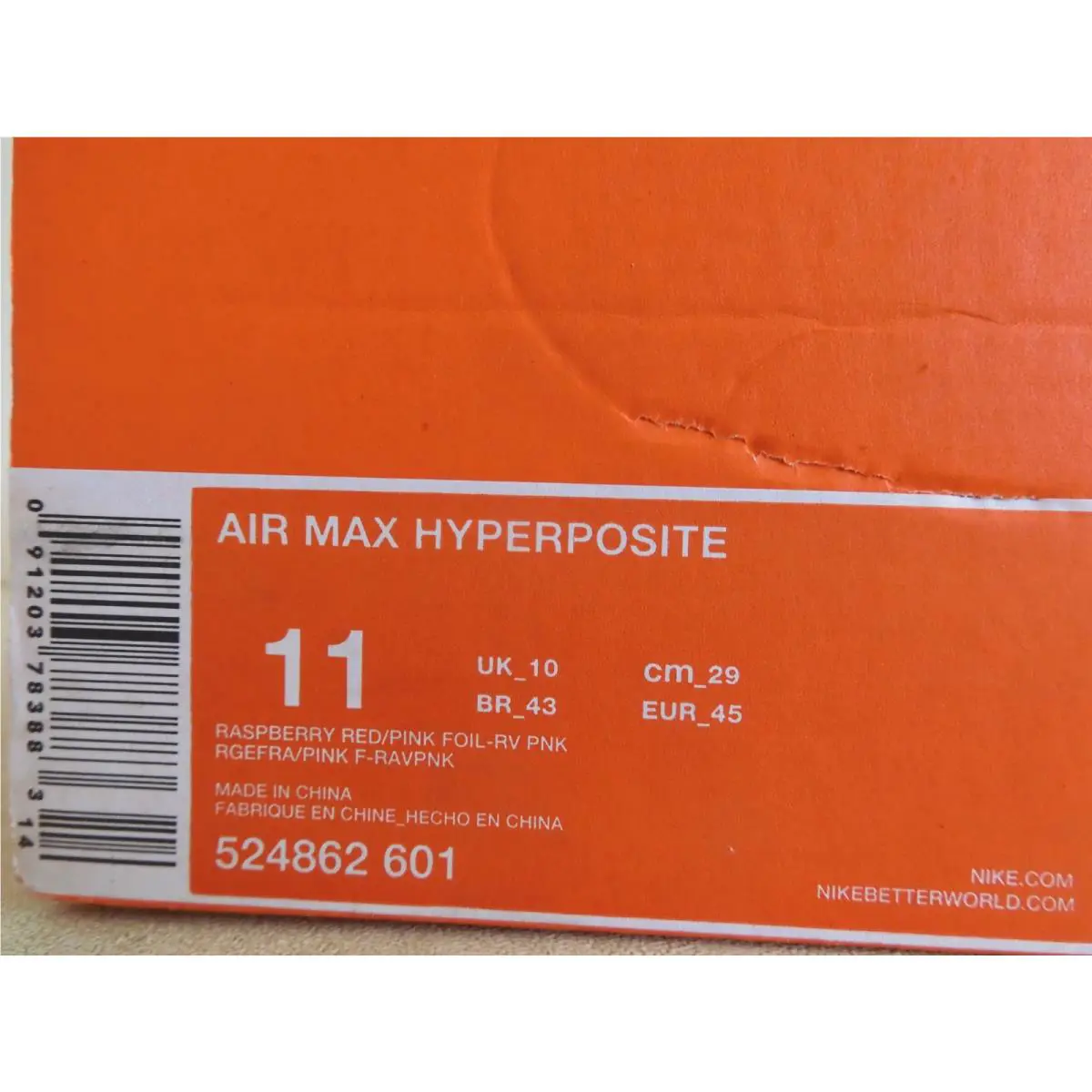 Nike shoes - Nike Air Max Hyperposite - Air Max Hyperposite - 524862-601 - Red (UPC: 091203783883) 6