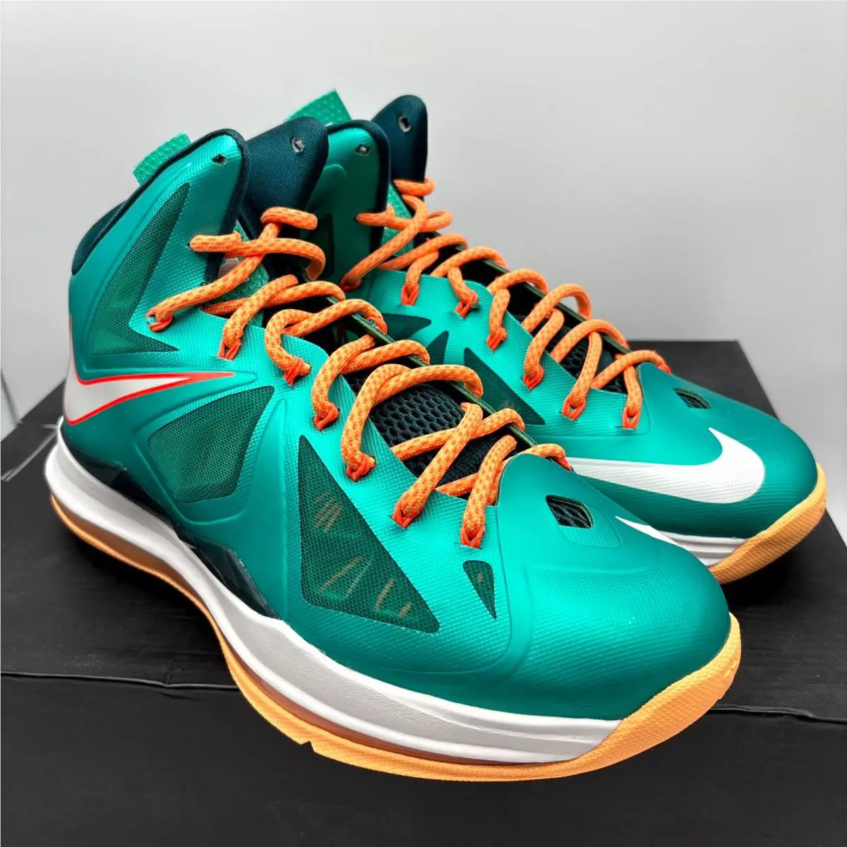 Nike shoes - Nike LeBron 10 - LeBron - 541100-302 - Blue, Manufacturer: Atmc Tl/Sl-Dk Atmc Tl-Ttl Orng 0