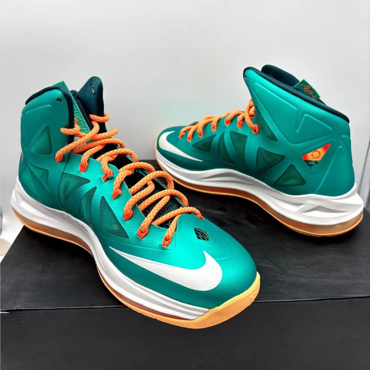 Nike shoes - Nike LeBron 10 - LeBron - 541100-302 - Blue, Manufacturer: Atmc Tl/Sl-Dk Atmc Tl-Ttl Orng 5