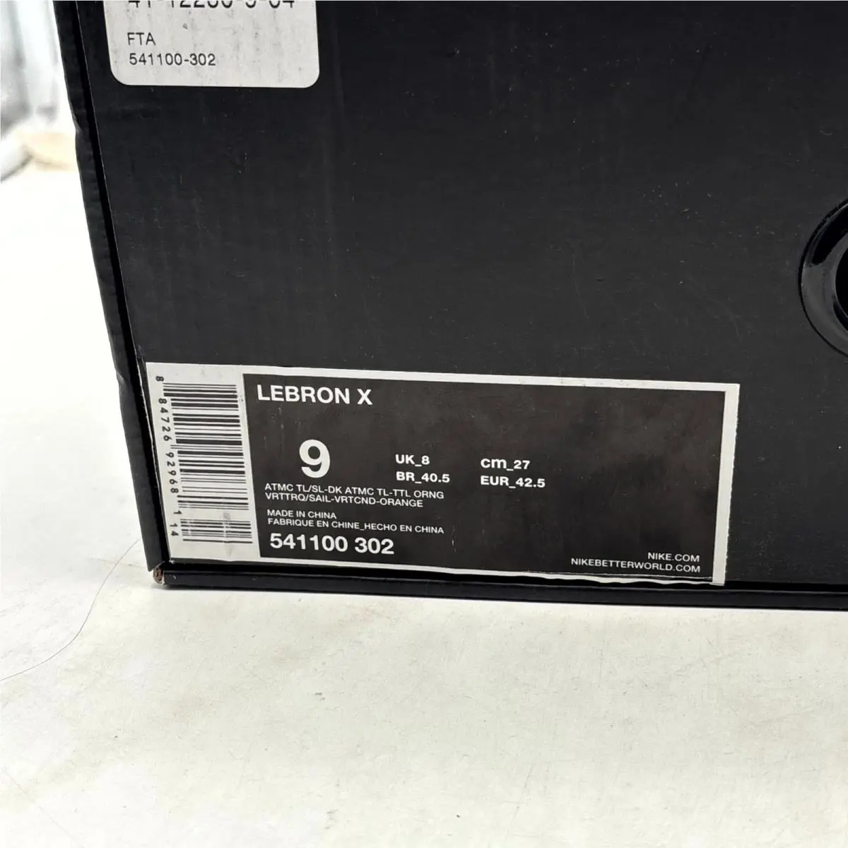 Nike shoes - Nike LeBron 10 - LeBron - 541100-302 - Blue, Manufacturer: Atmc Tl/Sl-Dk Atmc Tl-Ttl Orng 7