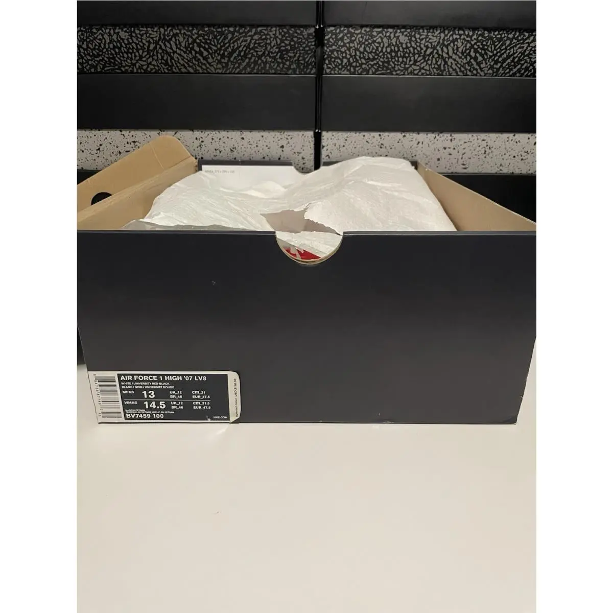 Nike shoes - Nike Air Force 1 High ‘07 LV8 - BV7459-100 - White/University Red-Black (UPC: 0884726877463) 4