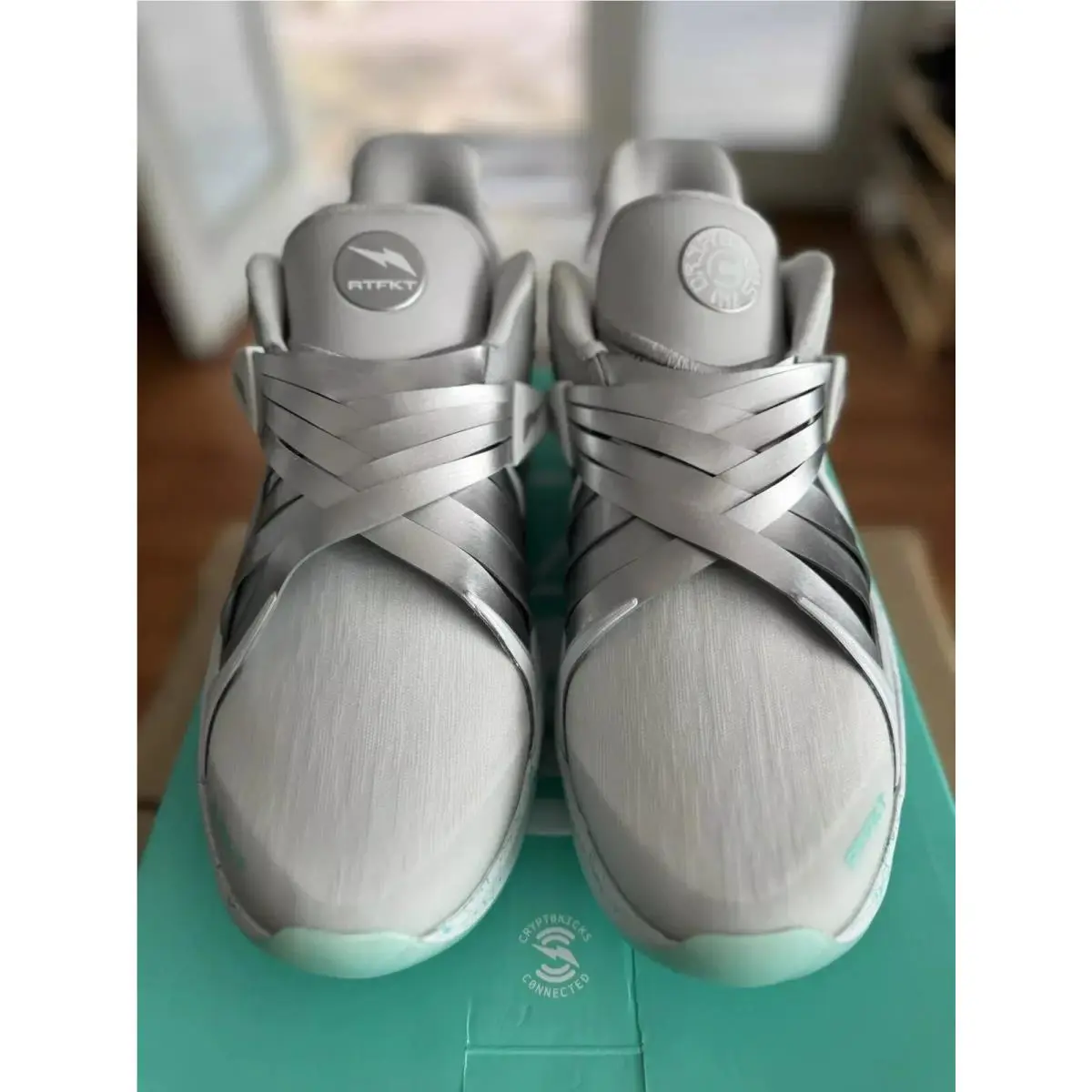 Nike shoes - Nike RTFKT Cryptokicks iRL - RTFKT Cryptokicks iRL - FJ3883-100 - Off White / Metallic Silver 2