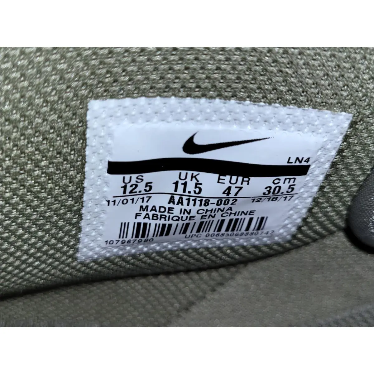 Nike shoes - Nike Air Force 1 - Air Force - AA1118-002 - Gray (UPC: 685068880742) 5