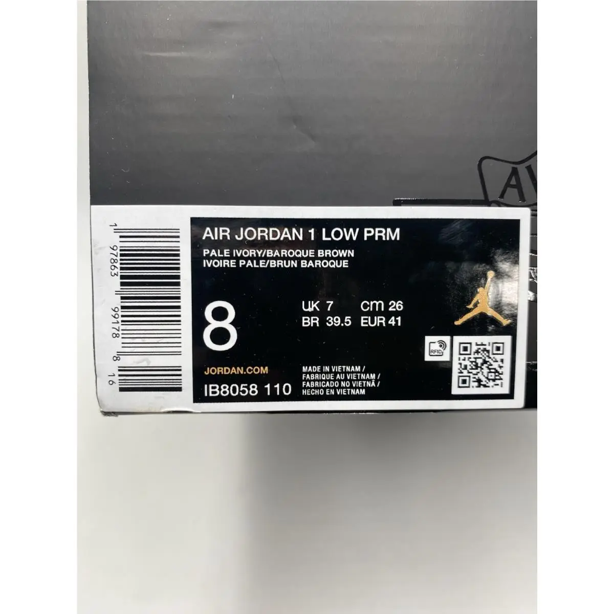 Nike shoes - Nike Air Jordan 1 - Air - IB8058 110 - Pale Ivory/Baroque Brown (UPC: 197863991788) 6
