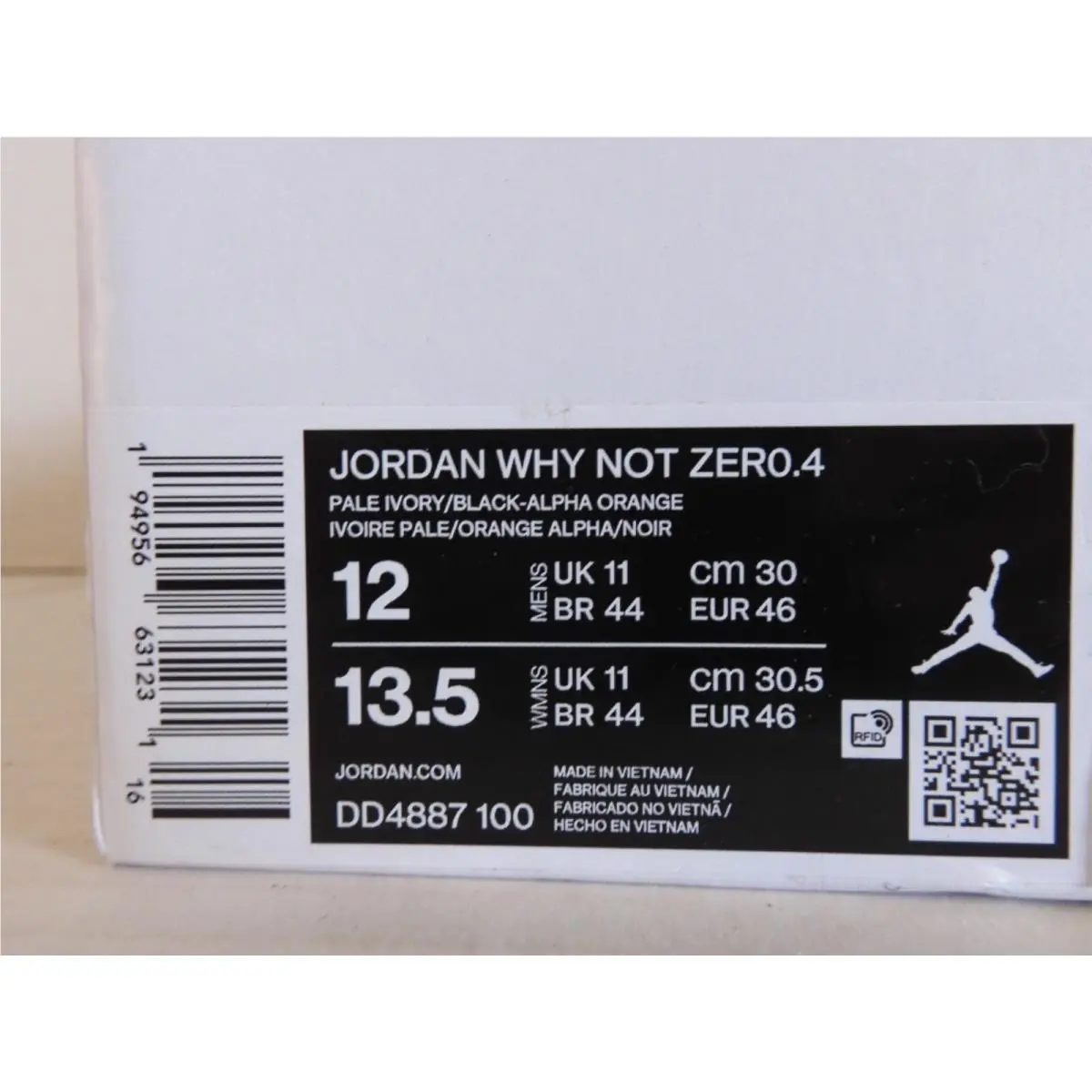 Nike shoes - Jordan `Why Not?` ZER0.4 - Black (UPC: 194956631231) 3