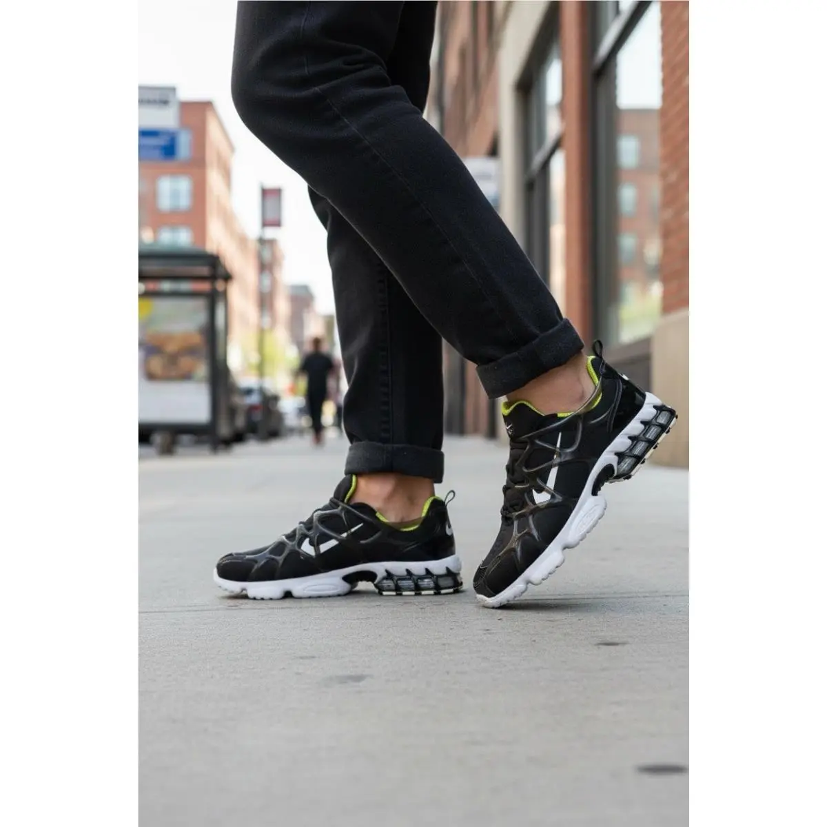 Nike Air Zoom Spiridon Stussy Kukini Black White CJ9918-001 Men`s Shoe Size 9