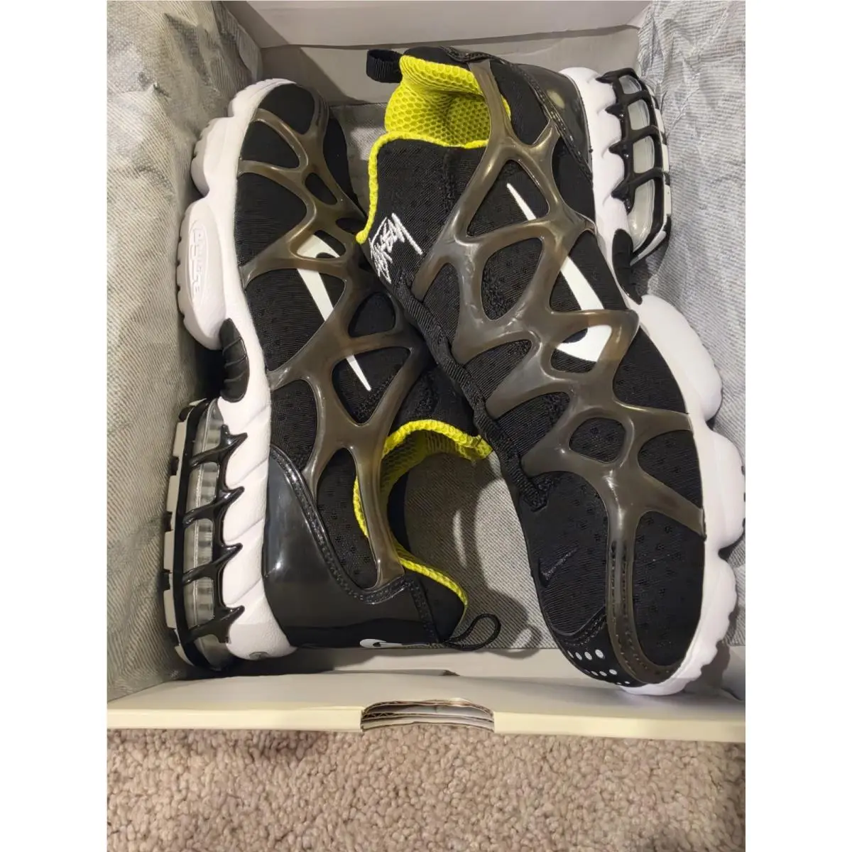 Nike shoes - Stussy x Nike Air Zoom Spiridon Kukini - CJ9918-001 - Black (UPC: 0194495231916) 0