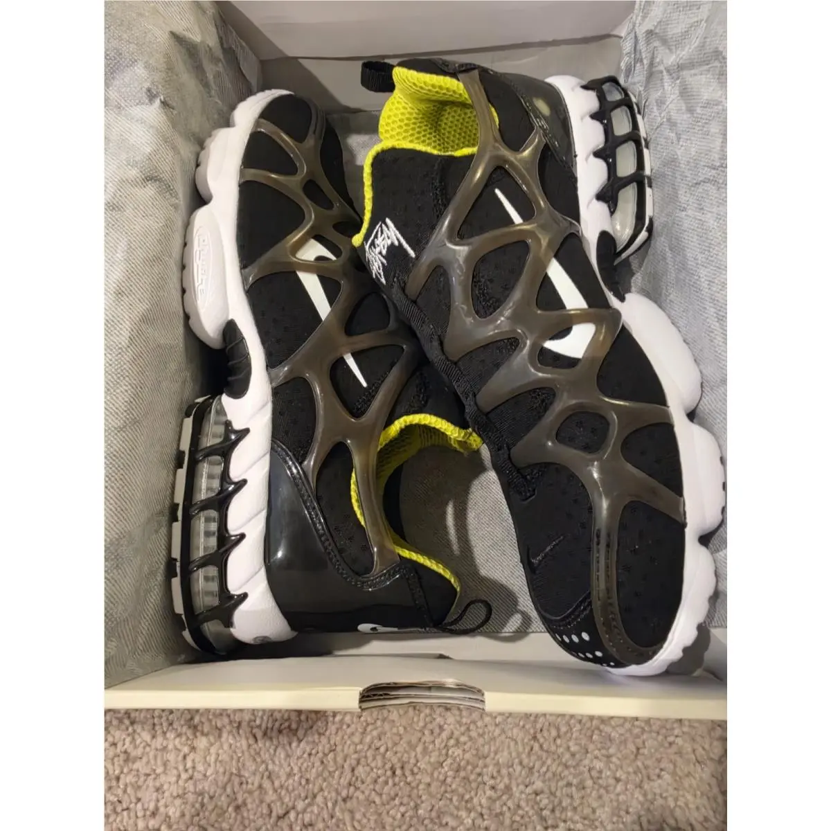 Nike shoes - Stussy x Nike Air Zoom Spiridon Kukini - CJ9918-001 - Black (UPC: 0194495231916) 11