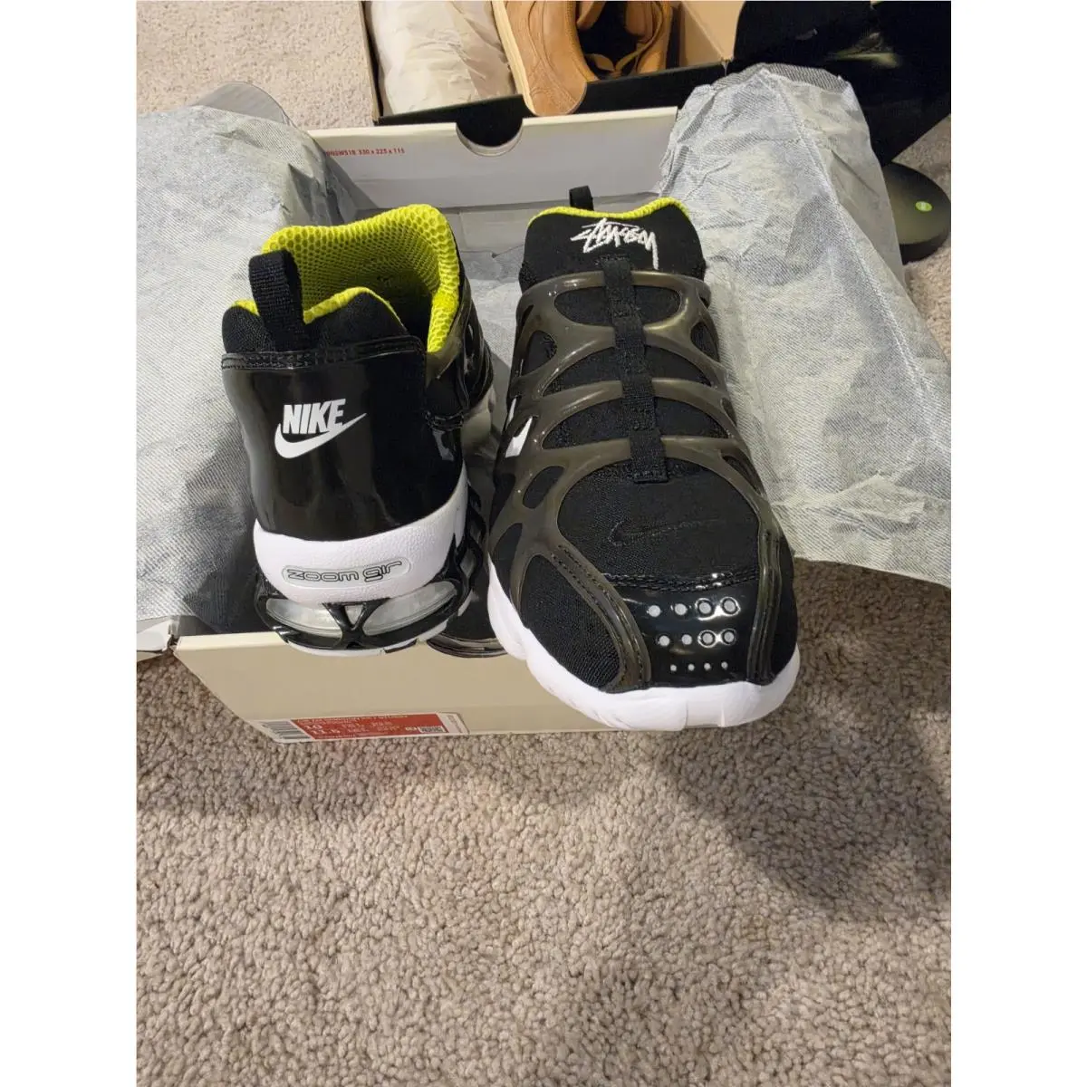Nike shoes - Stussy x Nike Air Zoom Spiridon Kukini - CJ9918-001 - Black (UPC: 0194495231916) 4