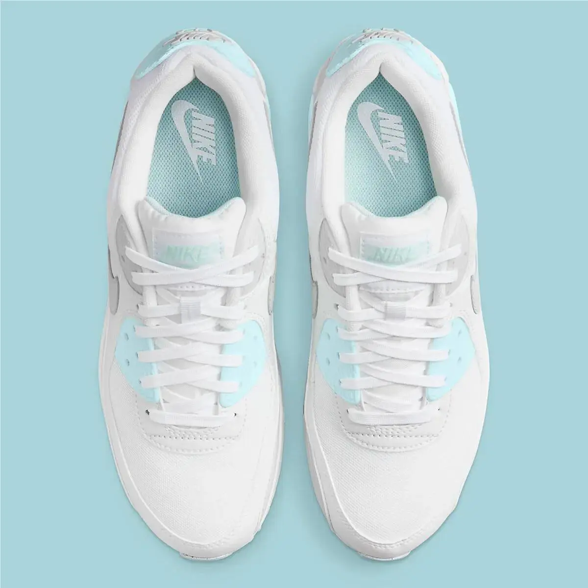 Nike shoes - Nike Air Max 90 - Air Max - White/Ice blue/Grey - DH8010-104 3
