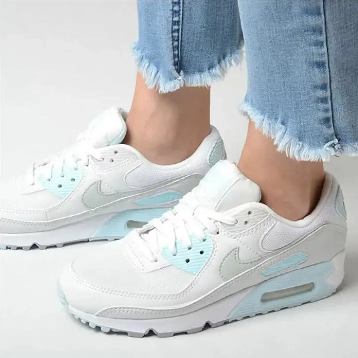 Nike shoes - Nike Air Max 90 - Air Max - White/Ice blue/Grey - DH8010-104 7