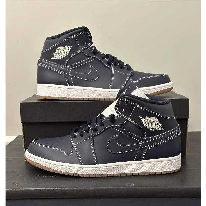 Nike shoes - Air Jordan 1 Mid - Air Mid - AH6342402 - Blue (UPC: 887228599970) 5