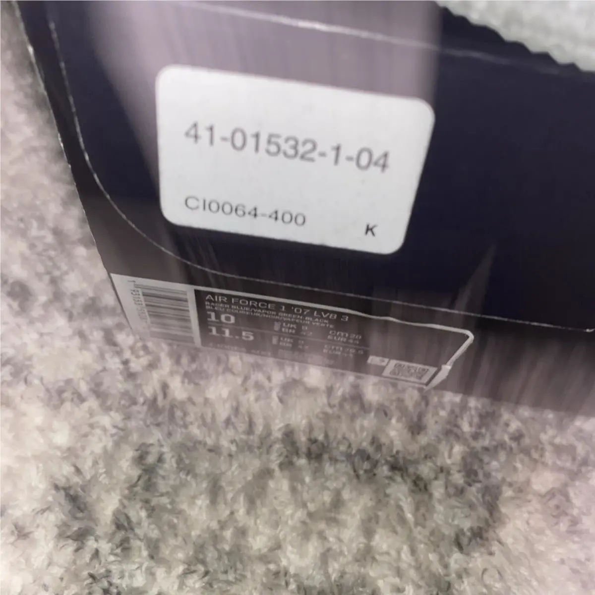 Nike shoes - Nike Air Force 1 - Air Force - CI0064-400 - Blue, Manufacturer: Racer Blue/Vapor Green/Black (UPC: 0193153552813) 8