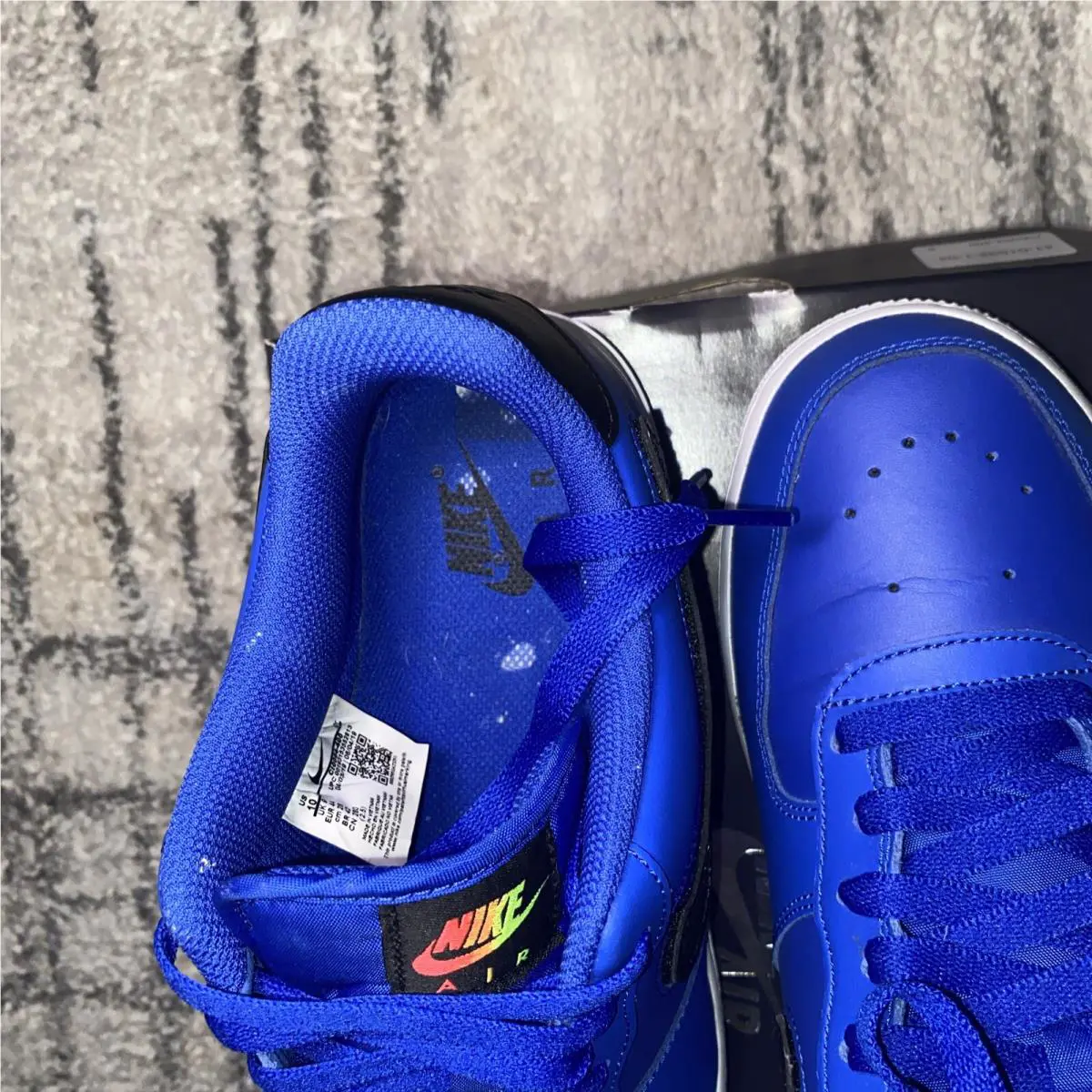 Nike shoes - Nike Air Force 1 - Air Force - CI0064-400 - Blue, Manufacturer: Racer Blue/Vapor Green/Black (UPC: 0193153552813) 2
