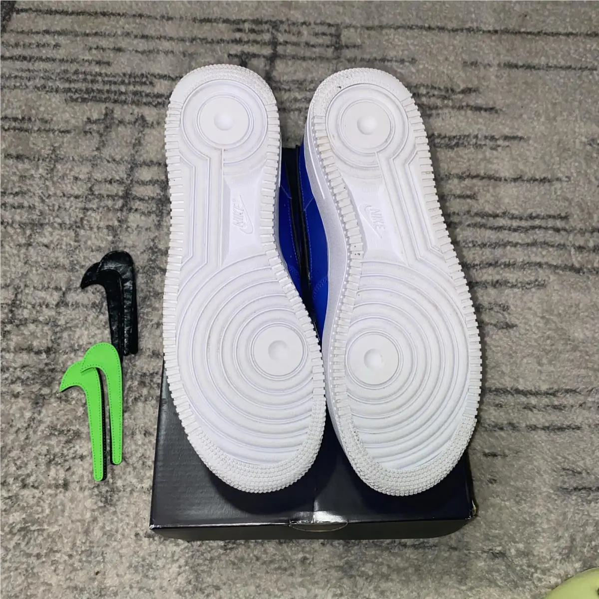 Nike shoes - Nike Air Force 1 - Air Force - CI0064-400 - Blue, Manufacturer: Racer Blue/Vapor Green/Black (UPC: 0193153552813) 4