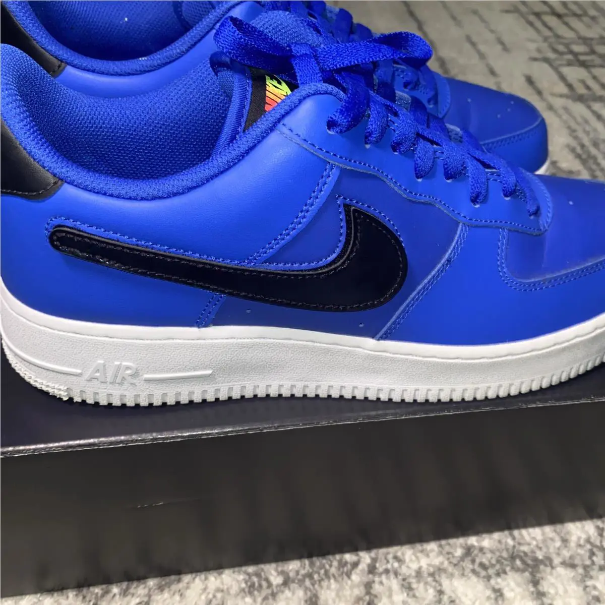 Nike shoes - Nike Air Force 1 - Air Force - CI0064-400 - Blue, Manufacturer: Racer Blue/Vapor Green/Black (UPC: 0193153552813) 6