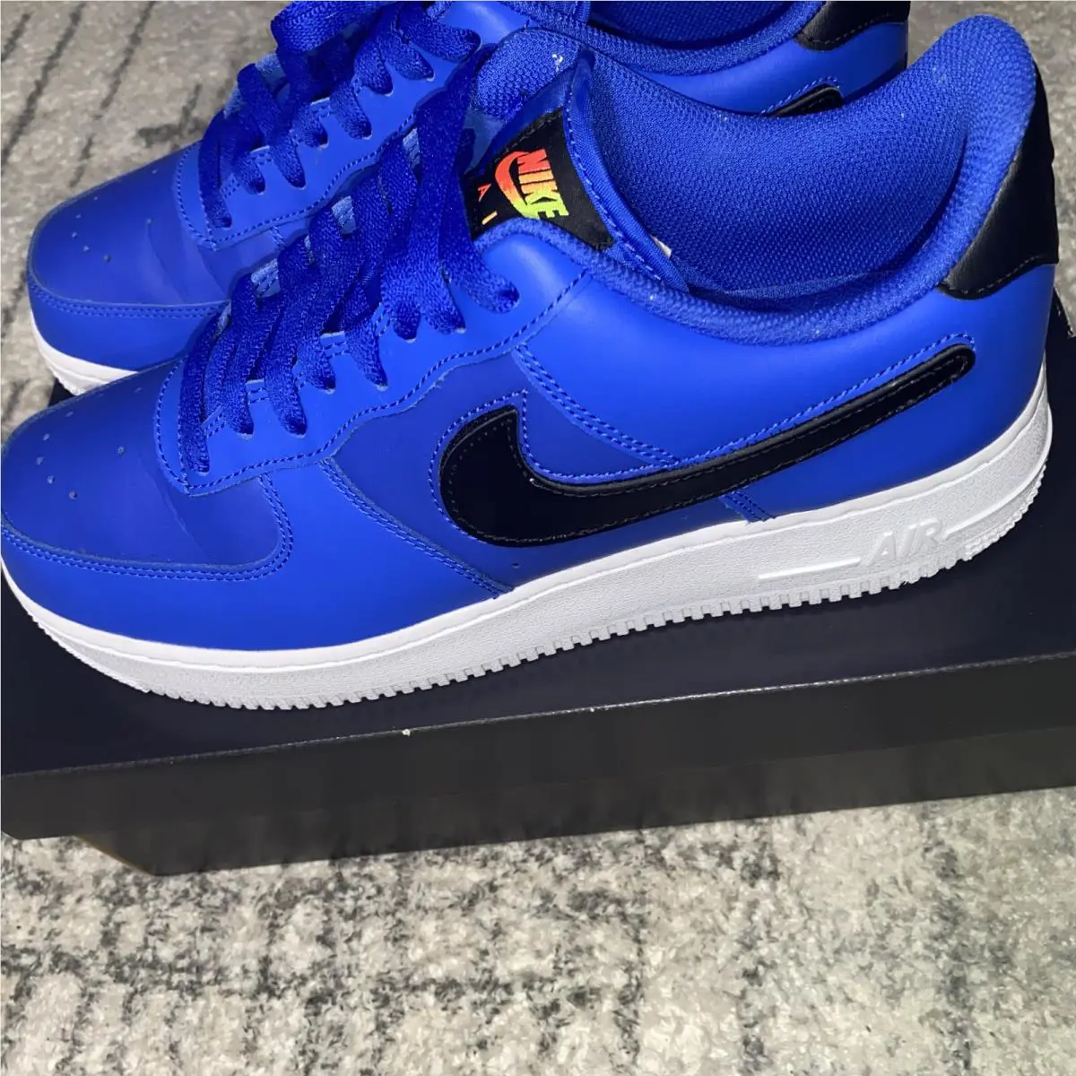 Nike shoes - Nike Air Force 1 - Air Force - CI0064-400 - Blue, Manufacturer: Racer Blue/Vapor Green/Black (UPC: 0193153552813) 7