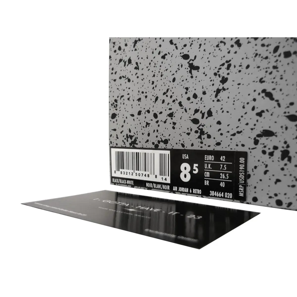 Nike shoes - Air Jordan 6 Retro - Air Retro - 384664-020 - Black/Black/White (UPC: 883212507488) 9