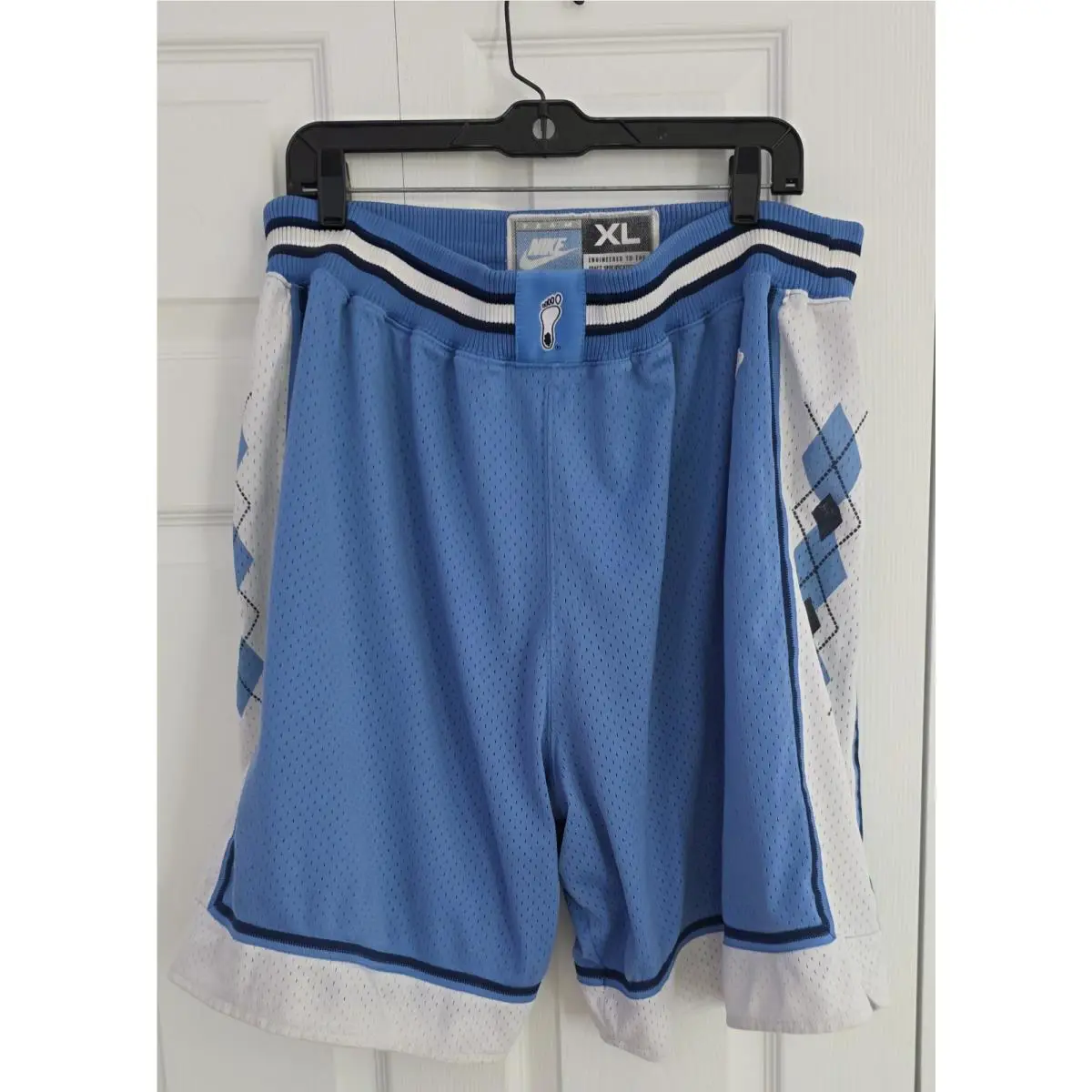 Mens Y2K 90S XL Vintage Nike Nba Unc Basketball Gym Shorts North Carolina Blue