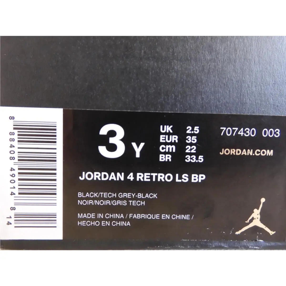 Nike shoes - Jordan 4 - Black (UPC: 888408490148) 3