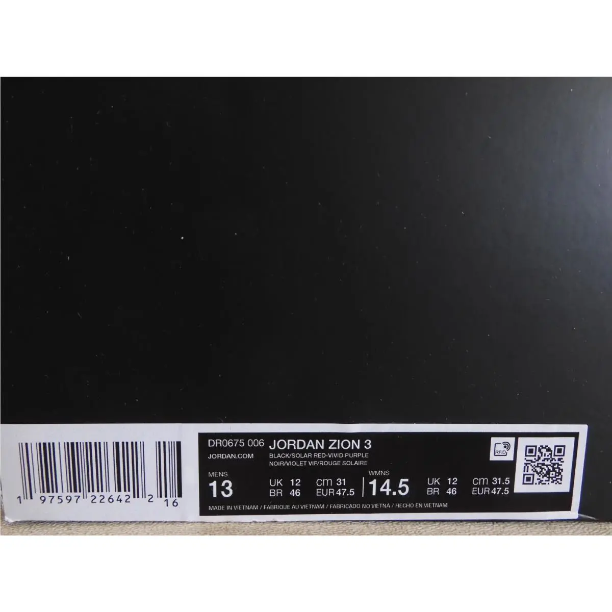 Nike shoes - Jordan Zion 3 - Zion - HQ5054 107 - Black (UPC: 197597226422) 3