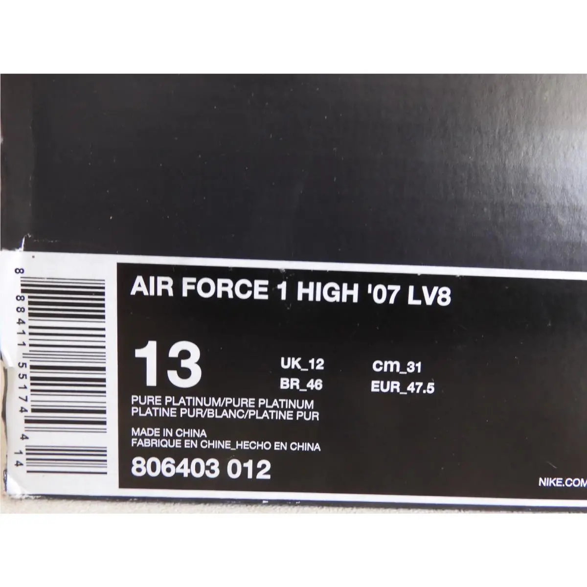 Nike shoes - Nike Air Force 1 High `07 Lv8 - 806403-012 - Gray (UPC: 888411551744) 3