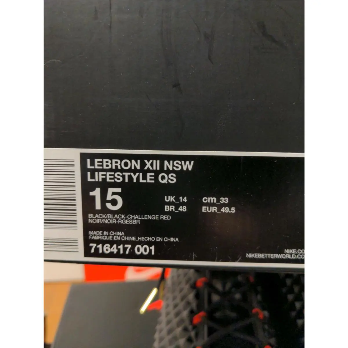 Nike shoes - Nike LeBron XII NSW Lifestyle QS - 716417 001 - Black (UPC: 091201443208) 17