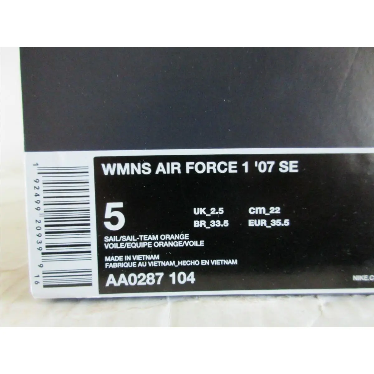 Nike shoes - Nike Air Force 1 `07 - AA0287-104 - Sail (UPC: 192499209399) 3