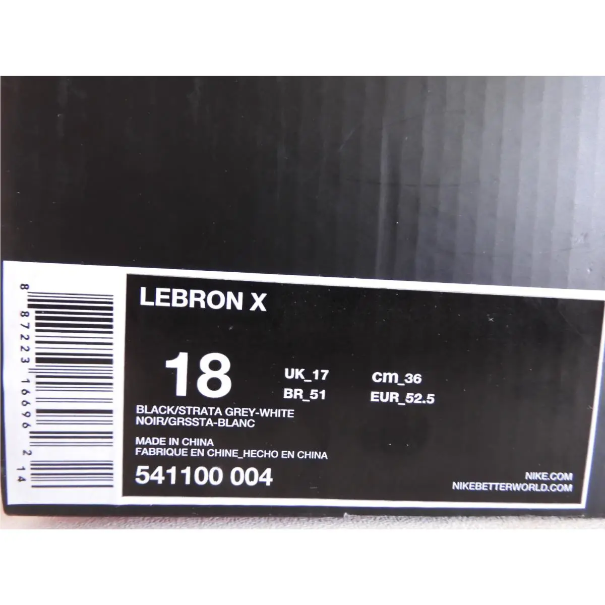 Nike shoes - Nike LeBron 10 - LeBron - 541100 004 - Black (UPC: 887223166962) 3