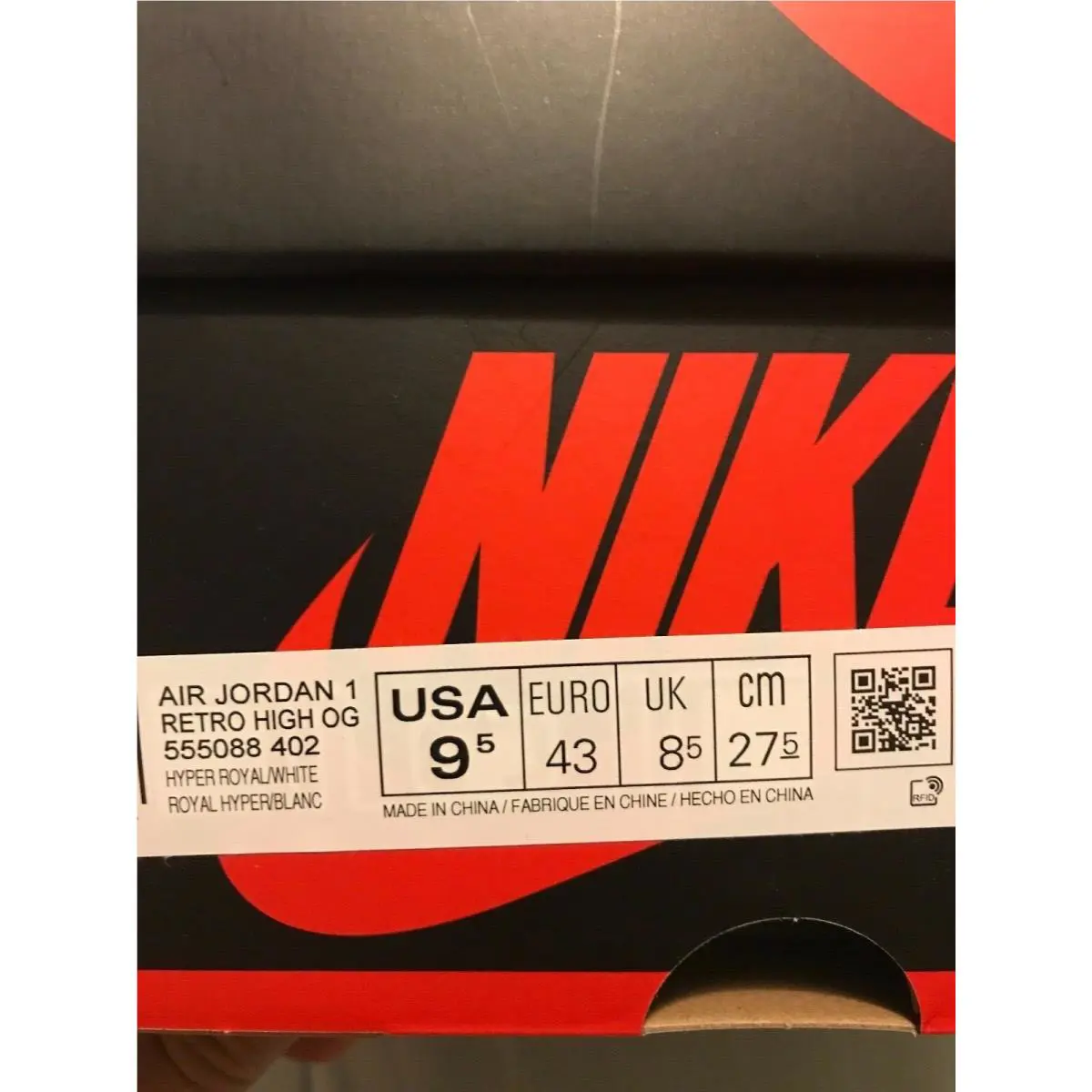 Nike shoes - AIR JORDAN 1 HIGH OG - HYPER ROYAL/White 6