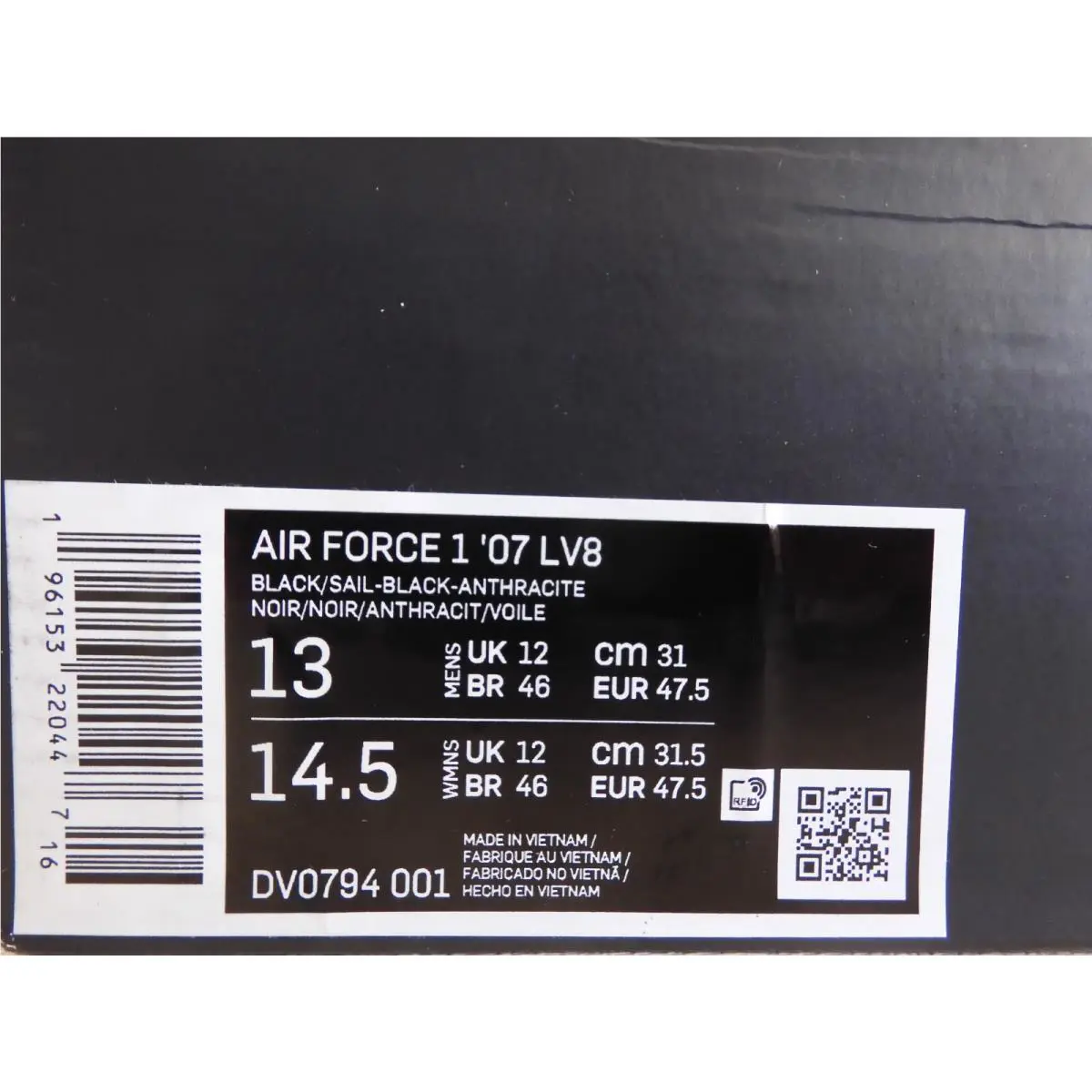 Nike shoes - Nike Air Force 1 - Air Force - DV0794-001 - Black (UPC: 196153220348) 3