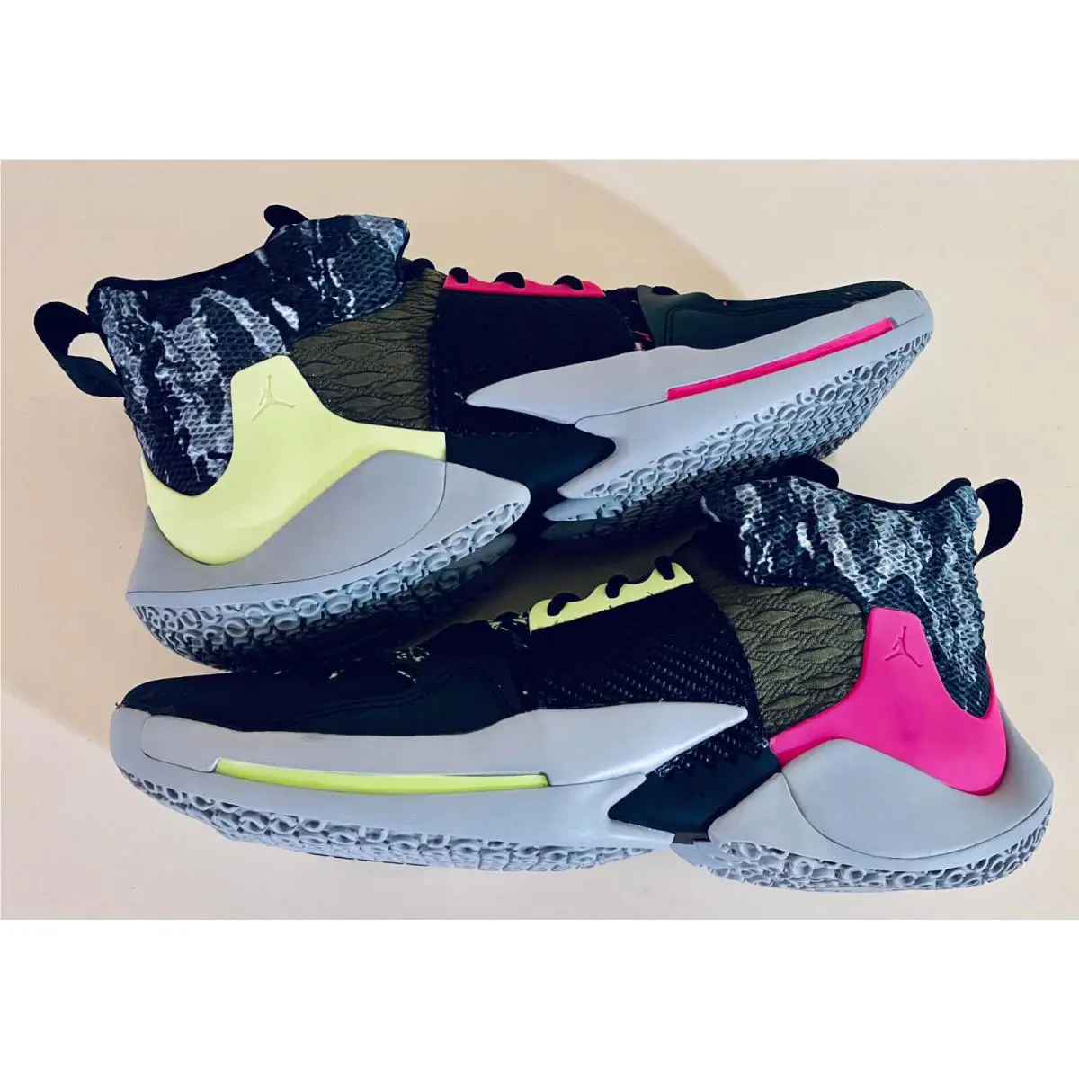 Nike shoes - Jordan `Why Not?` ZER0.2 - AO6219003 - Light Smoke Grey/Black-Cyber-Hyper Pink/Yellow 1