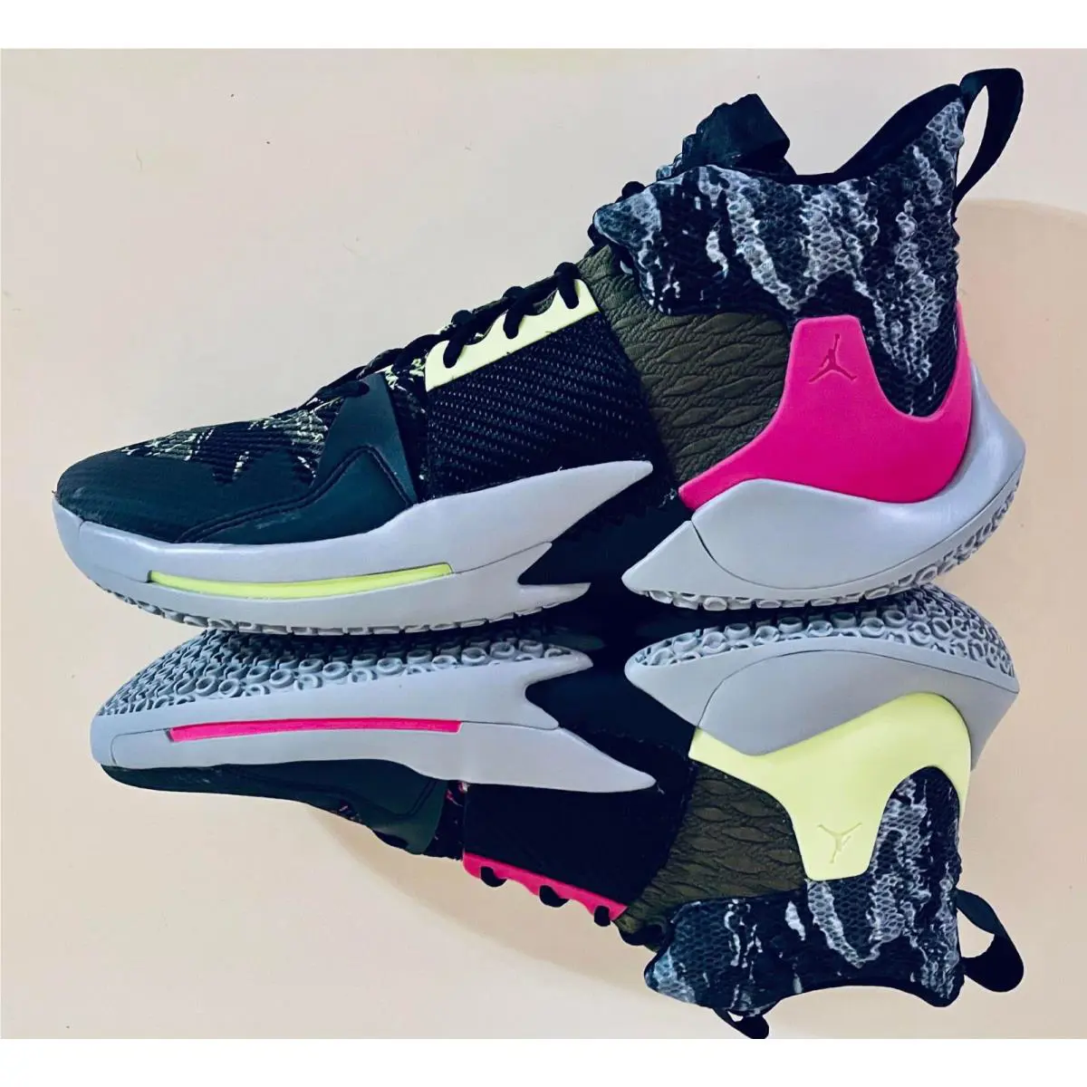Nike shoes - Jordan `Why Not?` ZER0.2 - AO6219003 - Light Smoke Grey/Black-Cyber-Hyper Pink/Yellow 3