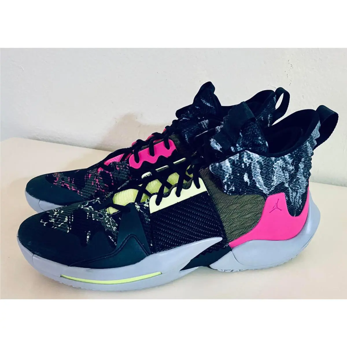 Nike shoes - Jordan `Why Not?` ZER0.2 - AO6219003 - Light Smoke Grey/Black-Cyber-Hyper Pink/Yellow 5