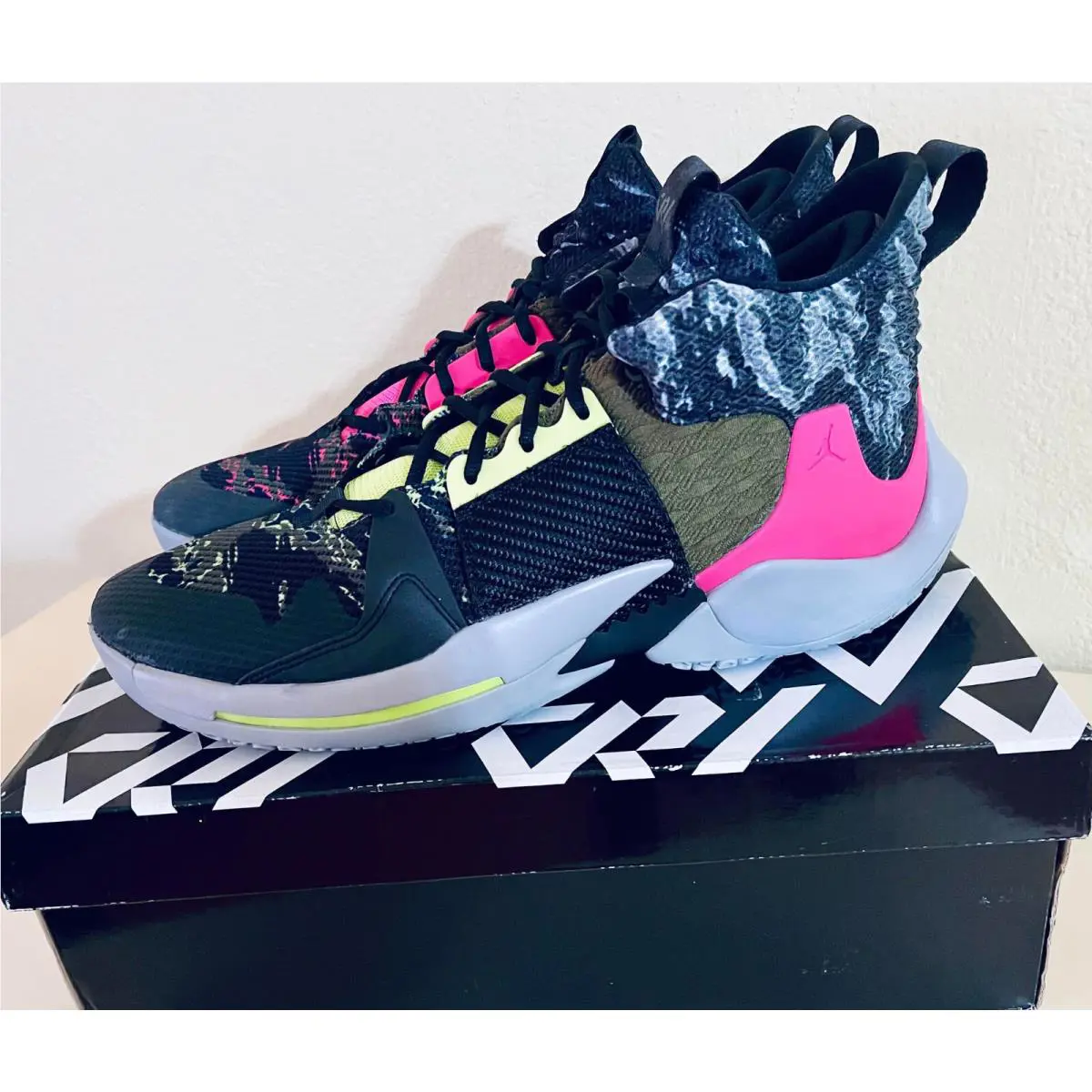 Nike shoes - Jordan `Why Not?` ZER0.2 - AO6219003 - Light Smoke Grey/Black-Cyber-Hyper Pink/Yellow 7
