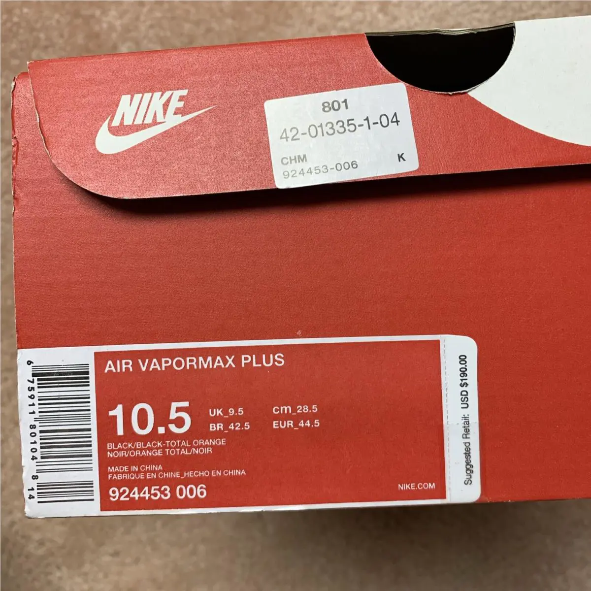 Nike shoes - Nike Air Vapormax Plus - Air Vapormax Plus - 924453-006 - Black 3