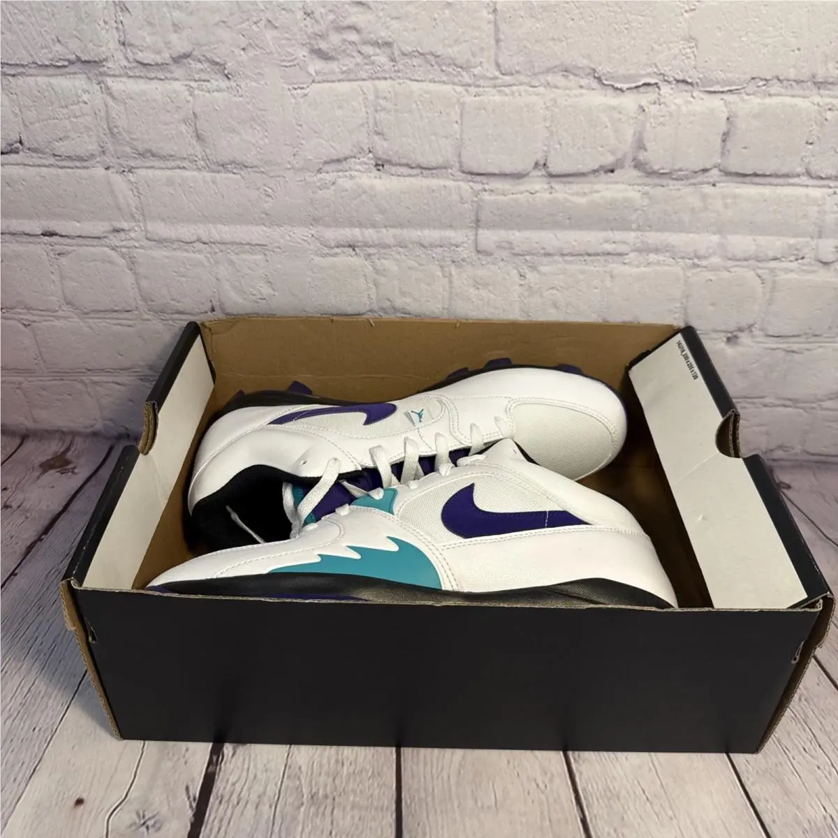 Nike shoes - Air Jordan 1 Low - Air Low - HQ0211-105 - White / Purple / Teal (UPC: 0198483406317) 8