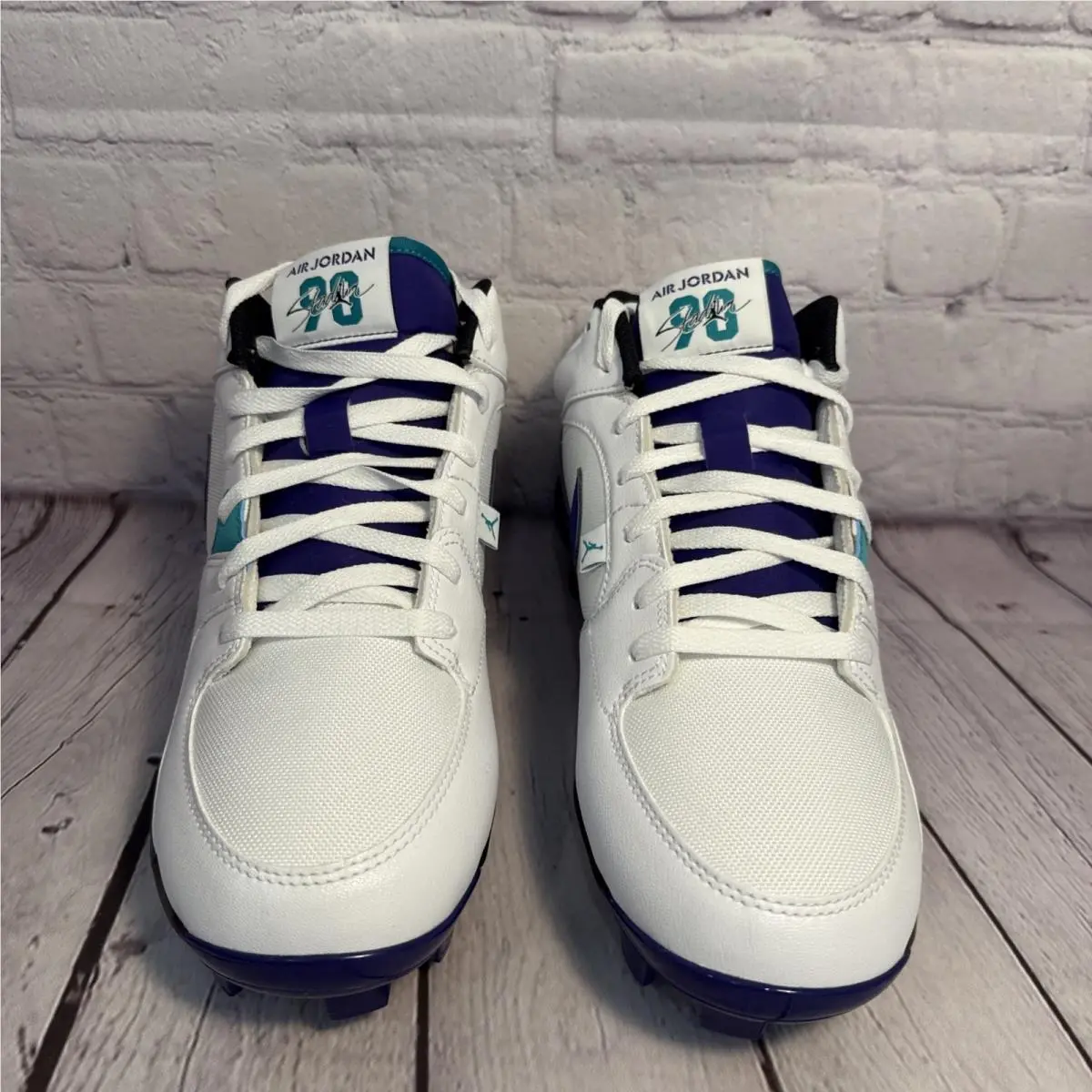 Nike shoes - Air Jordan 1 Low - Air Low - HQ0211-105 - White / Purple / Teal (UPC: 0198483406317) 2
