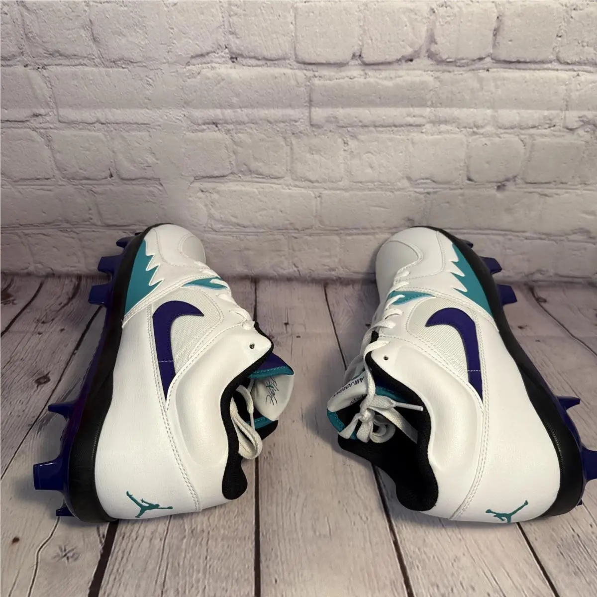 Nike shoes - Air Jordan 1 Low - Air Low - HQ0211-105 - White / Purple / Teal (UPC: 0198483406317) 5