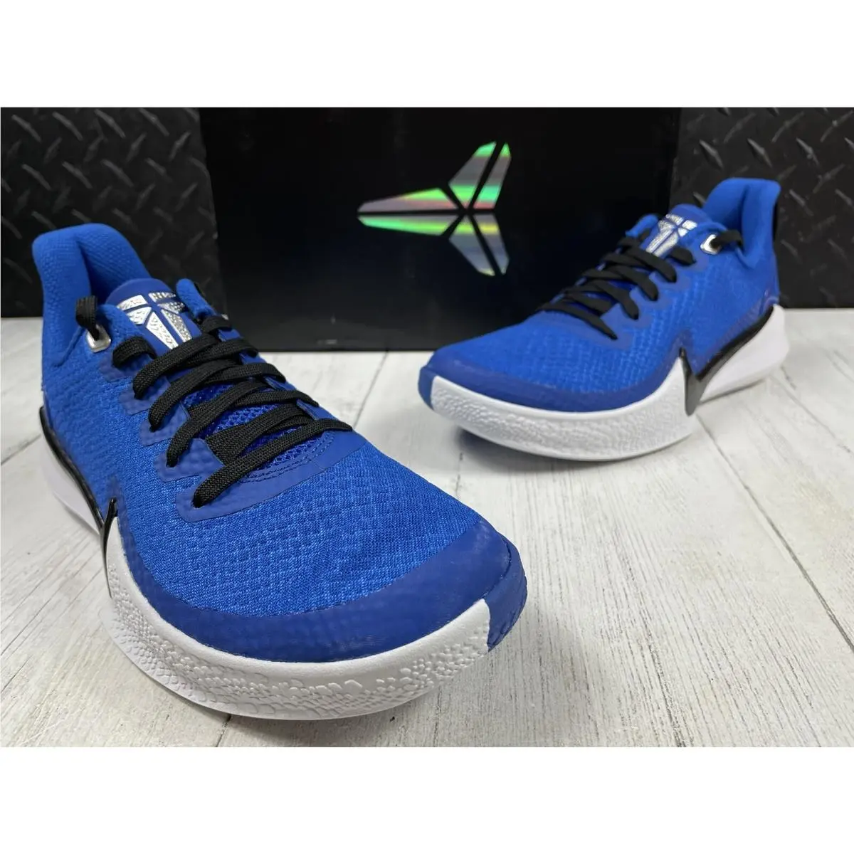 Size 4.5/W6-Nike Kobe Mamba Focus TB Blue White Basketball Shoes AT1214-400
