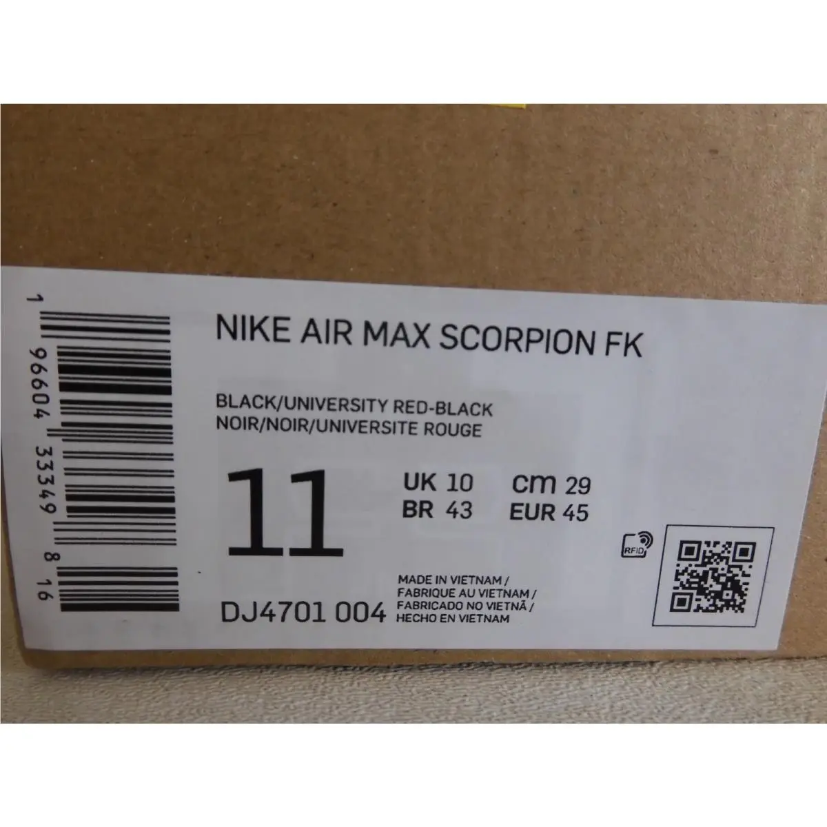 Nike shoes - Nike Air Max Scorpion Fk - DJ4701004 - Black (UPC: 196604333481) 3