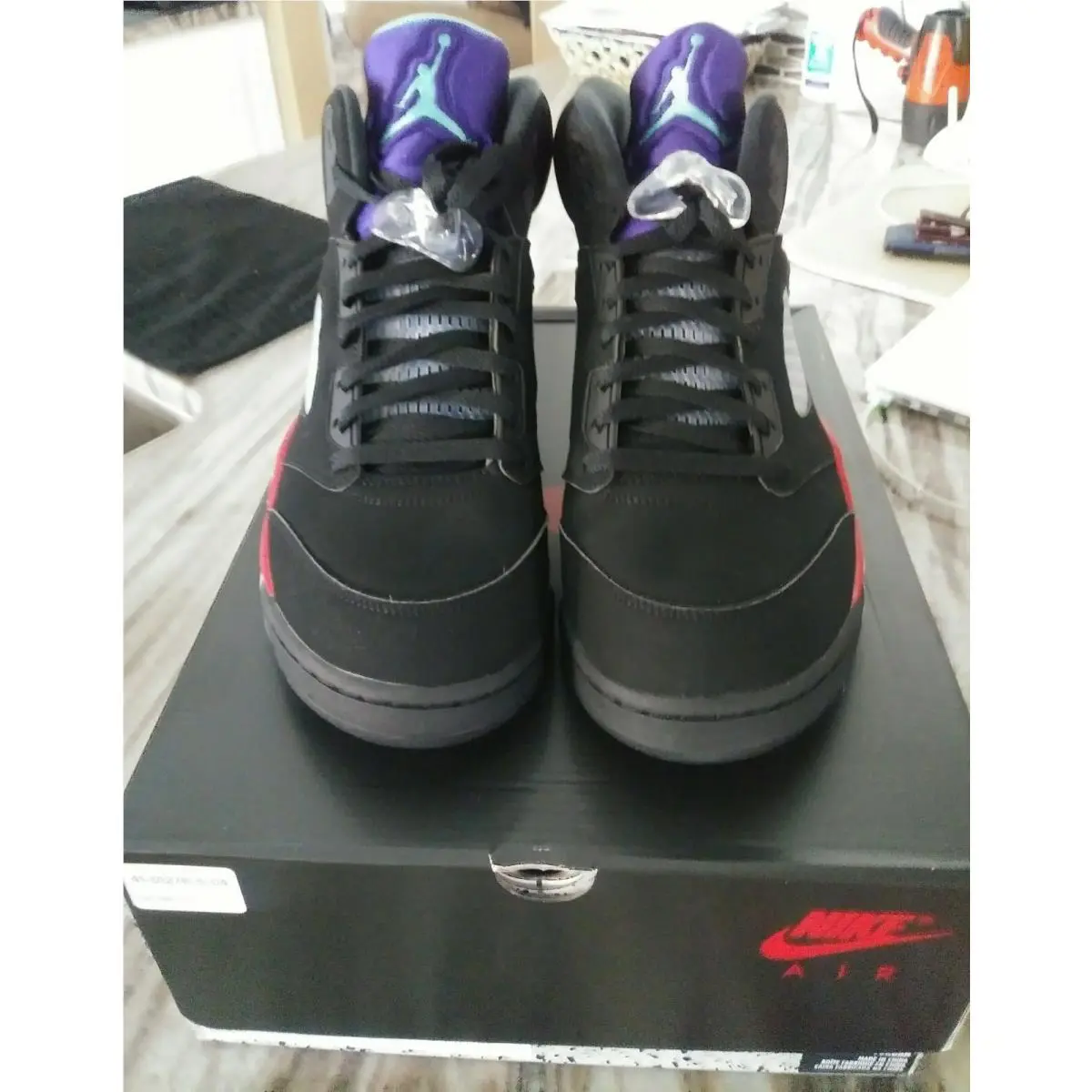 Nike shoes - Air Jordan Retro - Air Retro - BLACK FIRE RED METALLIC SILVER GRAPE ICE 6