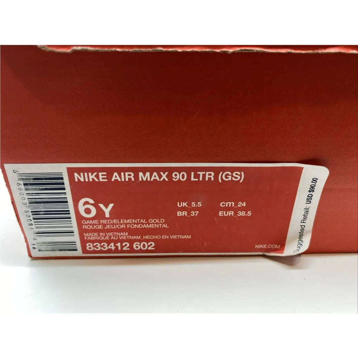 Nike shoes - Nike Air Max 90 - Air Max - 833412 602 - Red (UPC: 0666003500864) 7